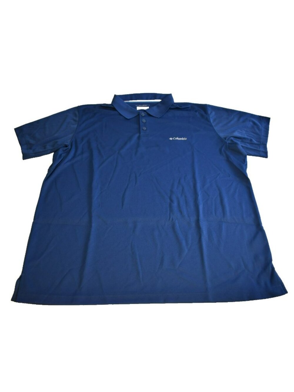 Columbia Men's XXL Dark Blue Shortsleeve Polo Shirt Collared Omni-Shade